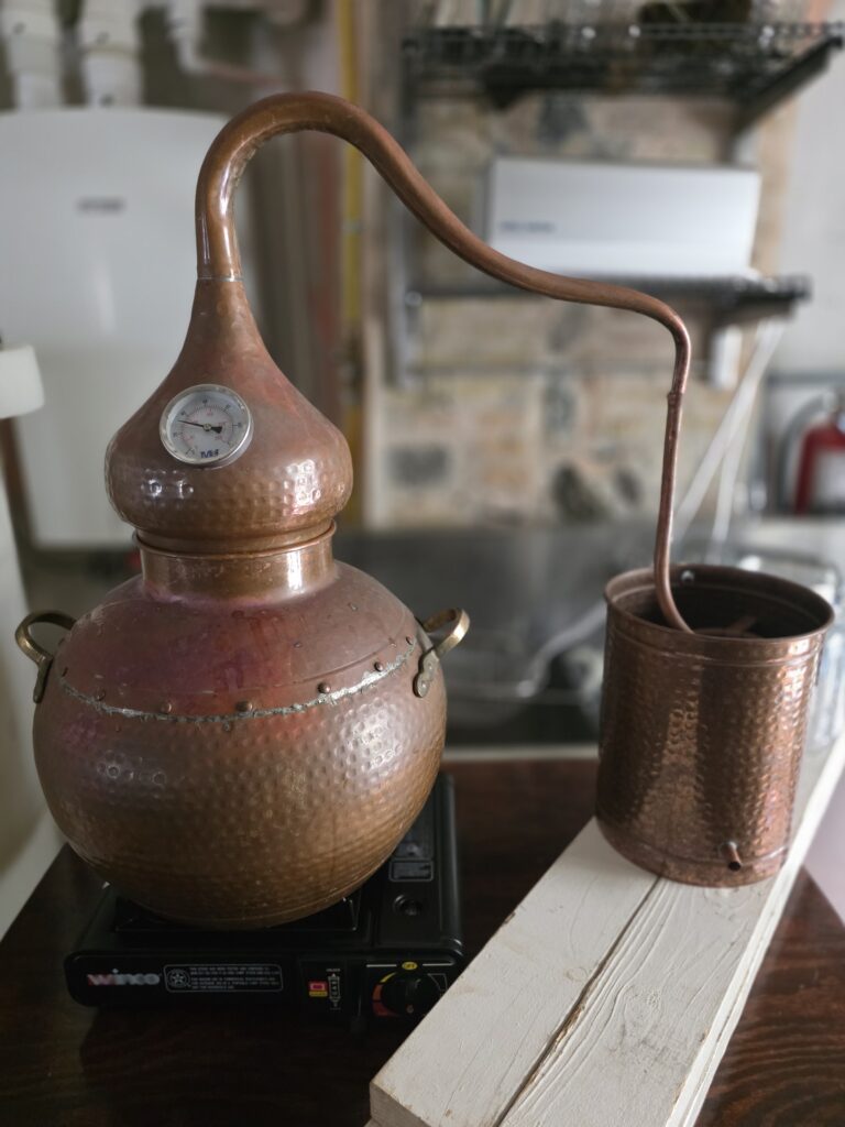mini pot still for testing rum recipes